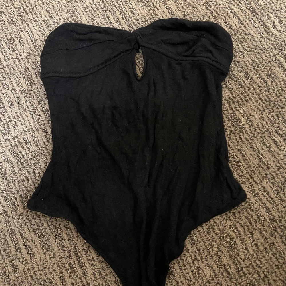 Black strapless UO body suit